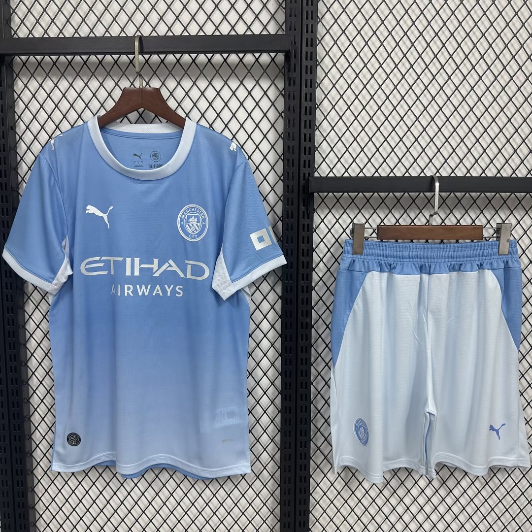 Kids-Manchester City 26/27 Home Soccer Jersey